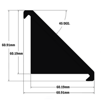 40-250-0 MODULAR SOLUTIONS ALUMINUM GUSSET 30MM X 60MM BLACK PLASTIC CAP COVER FOR 40-150-1, FOR A FINISHED APPEARANCE